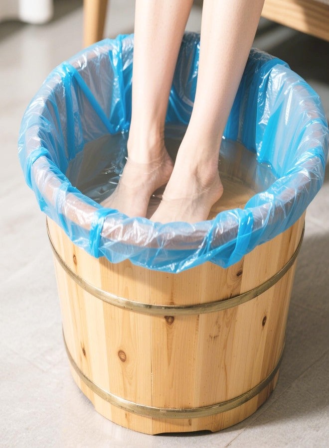 Qiuruoo 25 Pcs Blue Pedicure Liners Disposable, Disposable Foot Tub Liner Portable Bath Bags with Retractable Belt, Portable Bath Bag, Can Be Used in Foot Bath Stores, SPA halls, Home Personal Care - Image 5